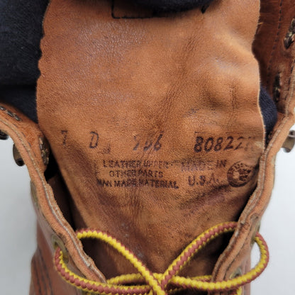 【現状渡し品】【メンズ】 REDWING レッドウィングプリント羽タグ USA製 CLASSIC ROUND BOOTS クラシックラウンドブーツ 靴 164-260215-tt-09-izu サイズ：7 カラー：ブラウン系 万代Net店