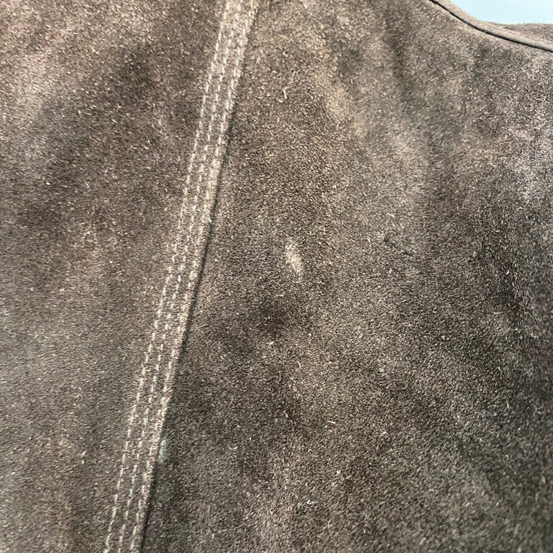 【中古品】【メンズ】 SUEDE LEATHER SWINGTOP JACKET スエード レザー スイングトップ ジャケット アウター 146-260216-as-10-izu サイズ：L カラー：ブラウン 万代Net店