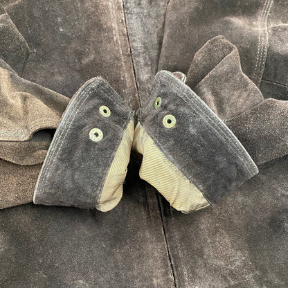 【中古品】【メンズ】 SUEDE LEATHER SWINGTOP JACKET スエード レザー スイングトップ ジャケット アウター 146-260216-as-10-izu サイズ：L カラー：ブラウン 万代Net店