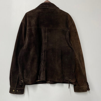 【中古品】【メンズ】 SUEDE LEATHER SWINGTOP JACKET スエード レザー スイングトップ ジャケット アウター 146-260216-as-10-izu サイズ：L カラー：ブラウン 万代Net店