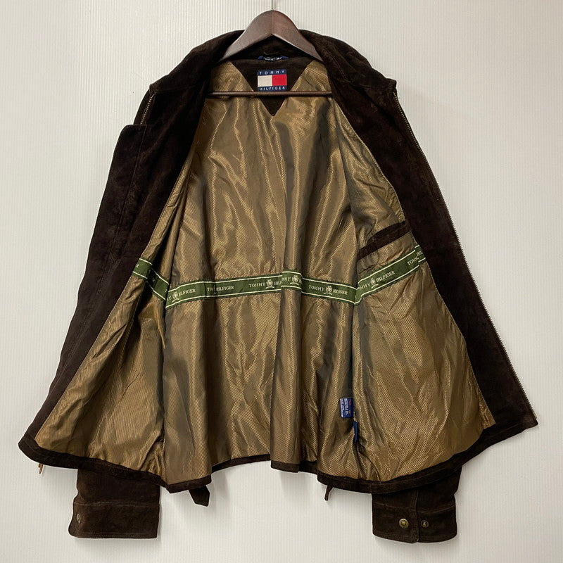 【中古品】【メンズ】 SUEDE LEATHER SWINGTOP JACKET スエード レザー スイングトップ ジャケット アウター 146-260216-as-10-izu サイズ：L カラー：ブラウン 万代Net店