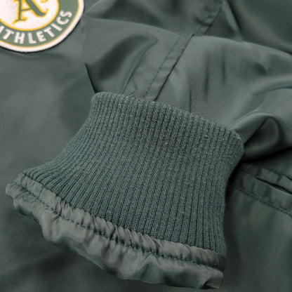 【中古品】【メンズ】 FANATICS ファナティクス OAKLAND ATHLETICS NYLON STADIUM JACKET ML2322SS0001 オークランドアスレチックス ナイロンスタジアムジャケット スタジャン アウター 142-260218-as-13-izu サイズ：L カラー：グリーン 万代Net店