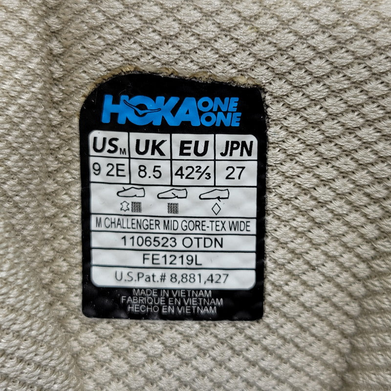 【中古品】【メンズ】 HOKAONEONE ホカオネオネ 1106523 CHALLENGER MID GTX WIDE チャレンジャーミッドGTXワイド スニーカー 靴 162-260215-tt-08-izu サイズ：27cm カラー：ライトベージュ 万代Net店