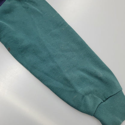 【現状渡し品】【メンズ】 JANSPORT ジャンスポーツ BUDWEISER 2-TONE HOODED SWEATSHIRT フーデッド スウェットシャツ USA製 c1992 パーカー 長袖 トップス 146-260218-as-17-izu サイズ：XL カラー：ネイビー×グリーン 万代Net店