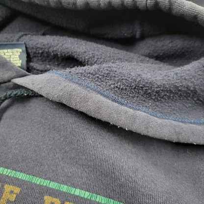 【現状渡し品】【メンズ】 JANSPORT ジャンスポーツ BUDWEISER 2-TONE HOODED SWEATSHIRT フーデッド スウェットシャツ USA製 c1992 パーカー 長袖 トップス 146-260218-as-17-izu サイズ：XL カラー：ネイビー×グリーン 万代Net店