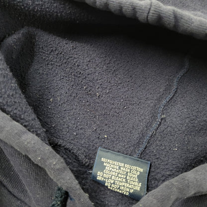 【現状渡し品】【メンズ】 JANSPORT ジャンスポーツ BUDWEISER 2-TONE HOODED SWEATSHIRT フーデッド スウェットシャツ USA製 c1992 パーカー 長袖 トップス 146-260218-as-17-izu サイズ：XL カラー：ネイビー×グリーン 万代Net店