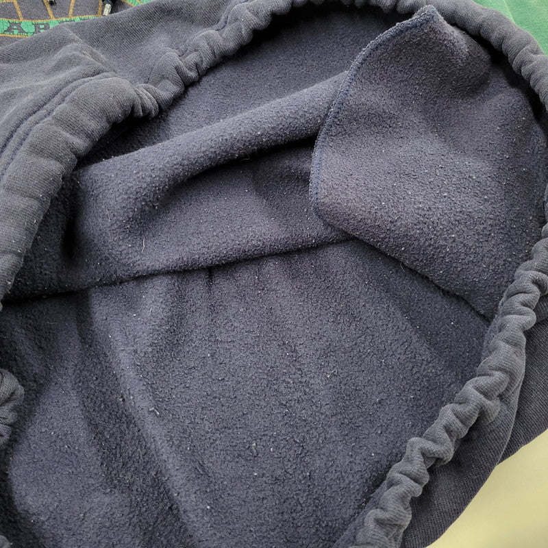 【現状渡し品】【メンズ】 JANSPORT ジャンスポーツ BUDWEISER 2-TONE HOODED SWEATSHIRT フーデッド スウェットシャツ USA製 c1992 パーカー 長袖 トップス 146-260218-as-17-izu サイズ：XL カラー：ネイビー×グリーン 万代Net店