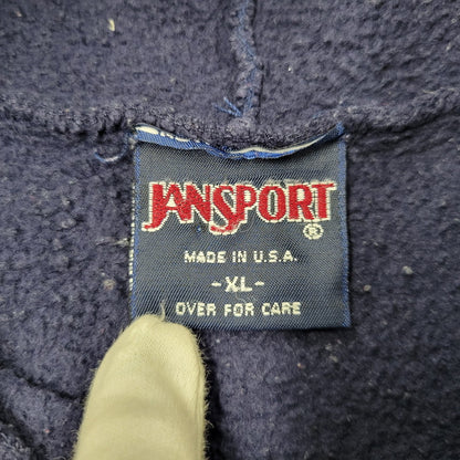 【現状渡し品】【メンズ】 JANSPORT ジャンスポーツ BUDWEISER 2-TONE HOODED SWEATSHIRT フーデッド スウェットシャツ USA製 c1992 パーカー 長袖 トップス 146-260218-as-17-izu サイズ：XL カラー：ネイビー×グリーン 万代Net店