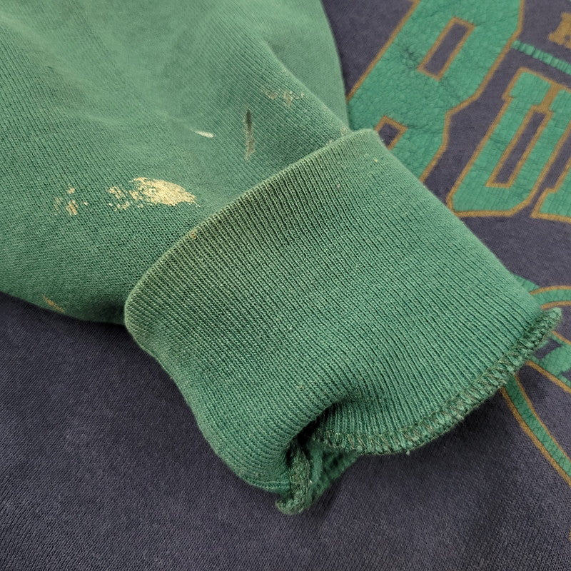 【現状渡し品】【メンズ】 JANSPORT ジャンスポーツ BUDWEISER 2-TONE HOODED SWEATSHIRT フーデッド スウェットシャツ USA製 c1992 パーカー 長袖 トップス 146-260218-as-17-izu サイズ：XL カラー：ネイビー×グリーン 万代Net店