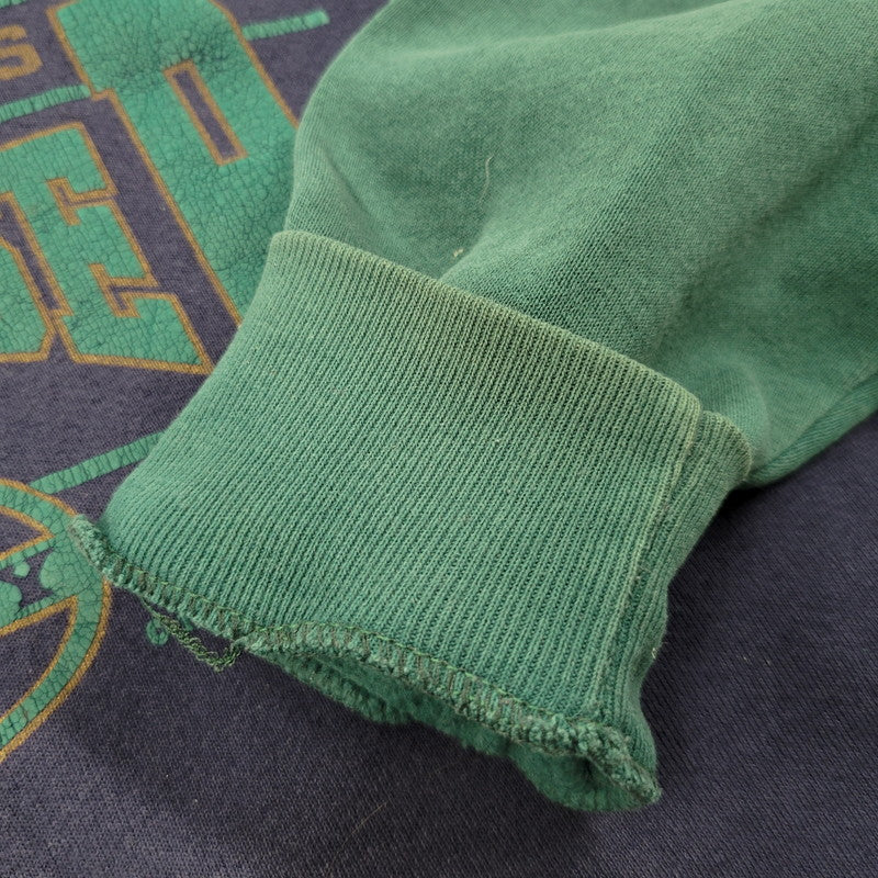 【現状渡し品】【メンズ】 JANSPORT ジャンスポーツ BUDWEISER 2-TONE HOODED SWEATSHIRT フーデッド スウェットシャツ USA製 c1992 パーカー 長袖 トップス 146-260218-as-17-izu サイズ：XL カラー：ネイビー×グリーン 万代Net店