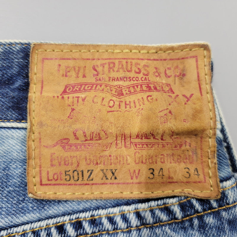 【中古品】【メンズ】 50154-0029 501Z XX CHEMICAL WASH DENIM PANTS ケミカルウォッシュ デニムパンツ 156-260217-yn-14-izu サイズ：34×34 カラー：インディゴ 万代Net店