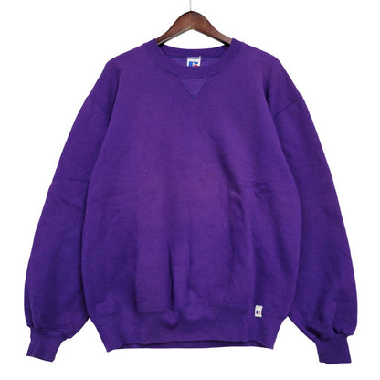 【中古品】【メンズ】 RUSSELL ラッセル BLANK SWEAT SHIRT ブランク スウェットシャツ USA製 トレーナー 長袖 トップス 146-260216-as-16-izu サイズ：L カラー：パープル 万代Net店