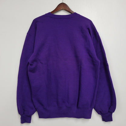 【中古品】【メンズ】 RUSSELL ラッセル BLANK SWEAT SHIRT ブランク スウェットシャツ USA製 トレーナー 長袖 トップス 146-260216-as-16-izu サイズ：L カラー：パープル 万代Net店