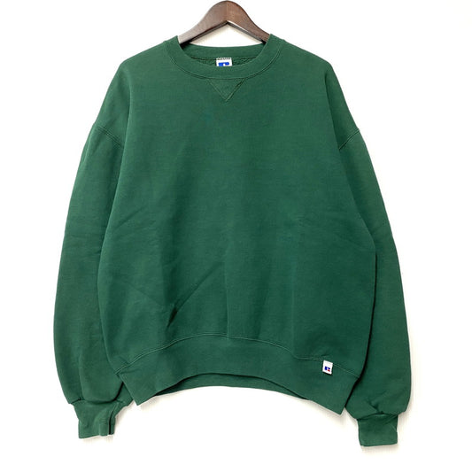 【中古品】【メンズ】 RUSSELL ラッセル BLANK SWEAT SHIRT ブランク スウェットシャツ USA製 トレーナー 長袖 トップス 146-260216-as-01-izu サイズ：L カラー：グリーン 万代Net店