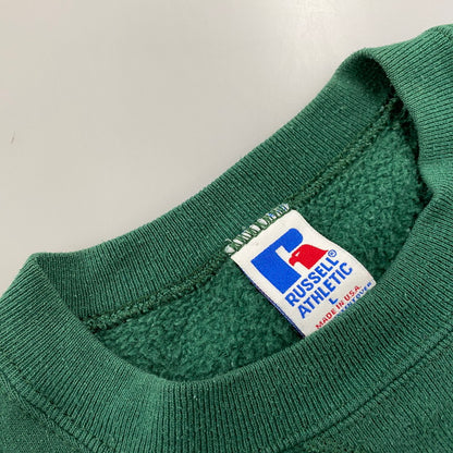 【中古品】【メンズ】 RUSSELL ラッセル BLANK SWEAT SHIRT ブランク スウェットシャツ USA製 トレーナー 長袖 トップス 146-260216-as-01-izu サイズ：L カラー：グリーン 万代Net店