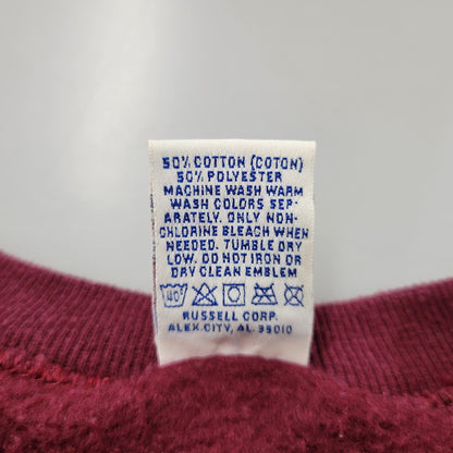【中古品】【メンズ】 RUSSELL ラッセル BLANK SWEAT SHIRT ブランク スウェットシャツ USA製 トレーナー 長袖 トップス 146-260216-as-15-izu サイズ：L カラー：レッド系 万代Net店