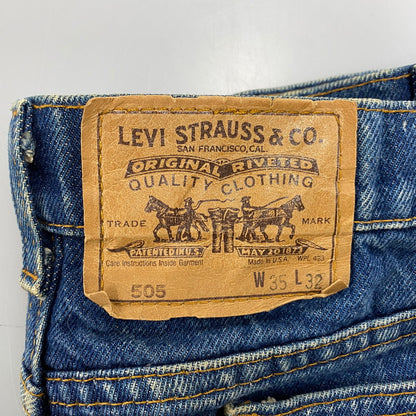 【中古品】【メンズ】 Levi's リーバイス DENIM PANTS 20505-0217 デニムパンツ 刻印575 USA製 ジーンズ ボトムス 157-260216-as-12-izu サイズ：35×32 カラー：インディゴ 万代Net店