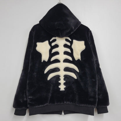 【中古品】【メンズ】 HUMAN BONE ZIPPED HOODIE ヒューマンボーン ジップ フーディー ジャケット アウター 145-260216-as-22-izu サイズ：M カラー：ブラック 万代Net店