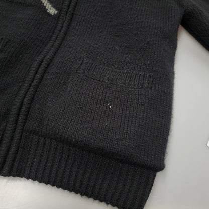 【中古品】【メンズ】 SKULL FUR KNIT JACKET スカル ファー ニット ジャケット アウター 145-260216-as-23-izu サイズ：M カラー：ブラック 万代Net店