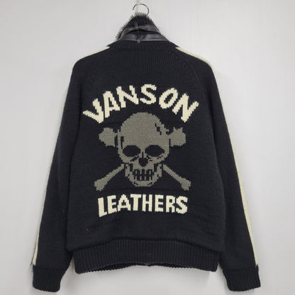 【中古品】【メンズ】 SKULL FUR KNIT JACKET スカル ファー ニット ジャケット アウター 145-260216-as-23-izu サイズ：M カラー：ブラック 万代Net店
