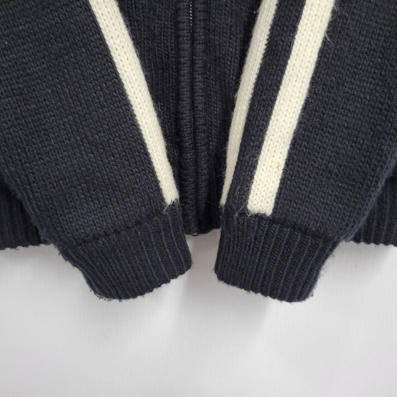 【中古品】【メンズ】 SKULL FUR KNIT JACKET スカル ファー ニット ジャケット アウター 145-260216-as-23-izu サイズ：M カラー：ブラック 万代Net店
