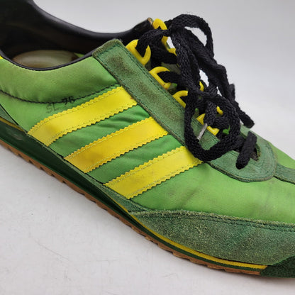 【現状渡し品】【メンズ】 OLD ADIDAS オールド アディダス 034575 観賞用 1993年製 90S SL76 スニーカー シューズ 靴 161-260219-cs-13-izu サイズ：27.5cm カラー：グリーン×イエロー 万代Net店