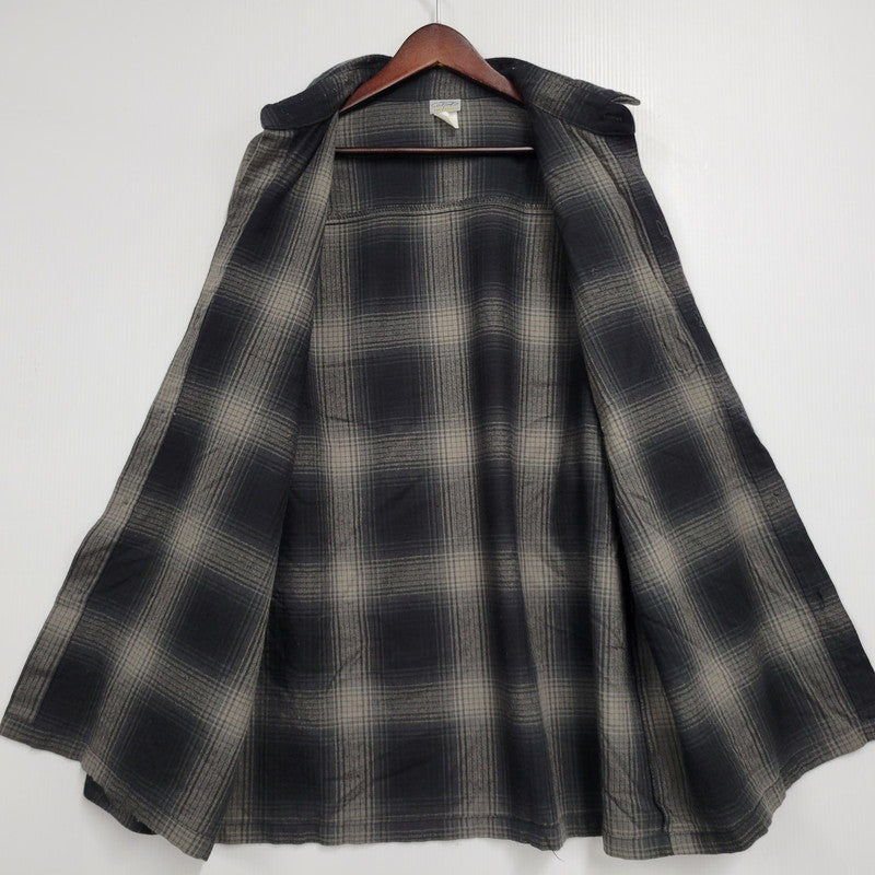 【中古品】【メンズ】 CALTOP キャルトップ OMBRE CHECK LS SHIRT オンブレ チェック ロングスリーブ シャツ USA製 長袖 トップス 146-260218-as-14-izu サイズ：L カラー：ブラック系 万代Net店