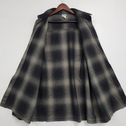 【中古品】【メンズ】 CALTOP キャルトップ OMBRE CHECK LS SHIRT オンブレ チェック ロングスリーブ シャツ USA製 長袖 トップス 146-260218-as-14-izu サイズ：L カラー：ブラック系 万代Net店