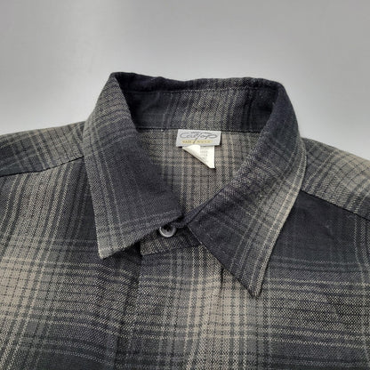 【中古品】【メンズ】 CALTOP キャルトップ OMBRE CHECK LS SHIRT オンブレ チェック ロングスリーブ シャツ USA製 長袖 トップス 146-260218-as-14-izu サイズ：L カラー：ブラック系 万代Net店