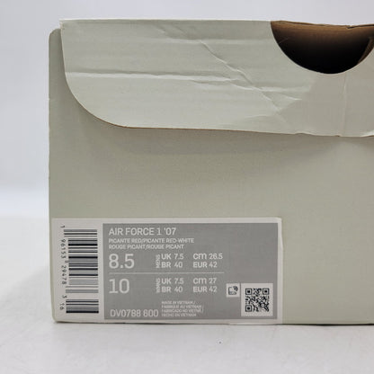【中古品】【メンズ】 NIKE DV0788-600 AIR FORCEエアフォースワン 1 LOWロー'07スニーカー 靴 160-260218-mh-01-izu サイズ：26.5cm カラー：Picante Red / Picante Red-White（ピカンテレッド / ピカンテレッド-ホワイト） 万代Net店