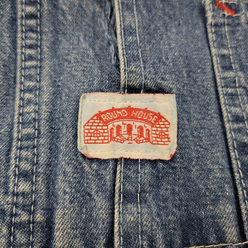 【現状渡し品】【メンズ】 ROUND HOUSE 70-80Sセブンティー エイティーズ DENIM OVERALL デニム オーバーオール つなぎ　サロペット 157-260218-mh-04-izu サイズ：不明 カラー：インディゴ 万代Net店