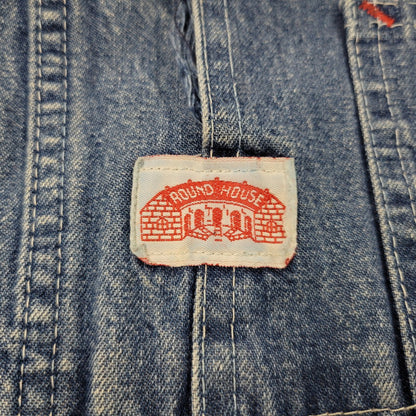 【現状渡し品】【メンズ】 ROUND HOUSE 70-80Sセブンティー エイティーズ DENIM OVERALL デニム オーバーオール つなぎ　サロペット 157-260218-mh-04-izu サイズ：不明 カラー：インディゴ 万代Net店