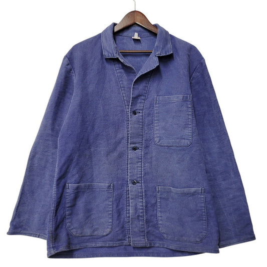 【現状渡し品】【メンズ】 FRENCH VINTAGE フレンチ ヴィンテージ SICUR SYSTEM シクール システム 70-80S MOLESKIN WORK JACKET モールスキン ワーク ジャケット アウター 146-260217-cs-18-izu サイズ：不明 カラー：ネイビー 万代Net店