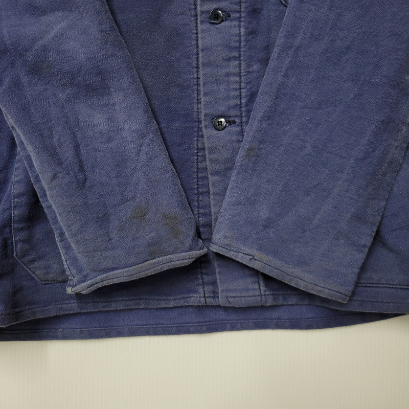 【現状渡し品】【メンズ】 FRENCH VINTAGE フレンチ ヴィンテージ SICUR SYSTEM シクール システム 70-80S MOLESKIN WORK JACKET モールスキン ワーク ジャケット アウター 146-260217-cs-18-izu サイズ：不明 カラー：ネイビー 万代Net店