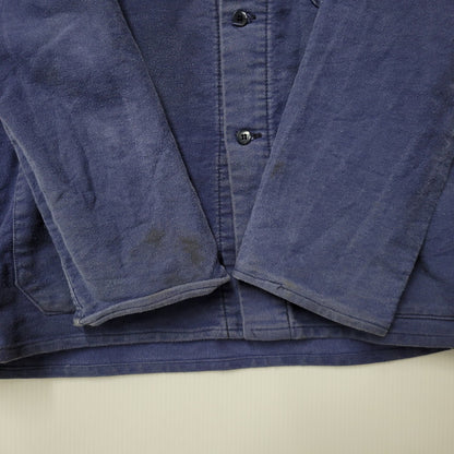 【現状渡し品】【メンズ】 FRENCH VINTAGE フレンチ ヴィンテージ SICUR SYSTEM シクール システム 70-80S MOLESKIN WORK JACKET モールスキン ワーク ジャケット アウター 146-260217-cs-18-izu サイズ：不明 カラー：ネイビー 万代Net店