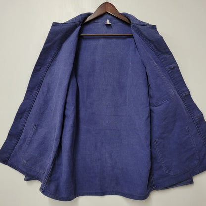 【現状渡し品】【メンズ】 FRENCH VINTAGE フレンチ ヴィンテージ SICUR SYSTEM シクール システム 70-80S MOLESKIN WORK JACKET モールスキン ワーク ジャケット アウター 146-260217-cs-18-izu サイズ：不明 カラー：ネイビー 万代Net店