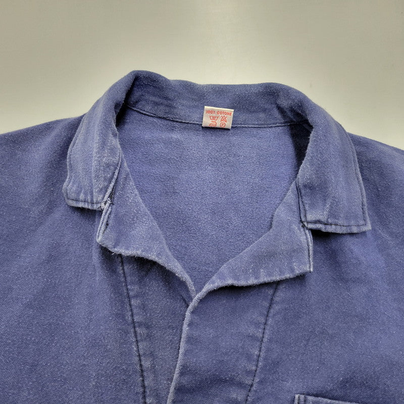 【現状渡し品】【メンズ】 FRENCH VINTAGE フレンチ ヴィンテージ SICUR SYSTEM シクール システム 70-80S MOLESKIN WORK JACKET モールスキン ワーク ジャケット アウター 146-260217-cs-18-izu サイズ：不明 カラー：ネイビー 万代Net店