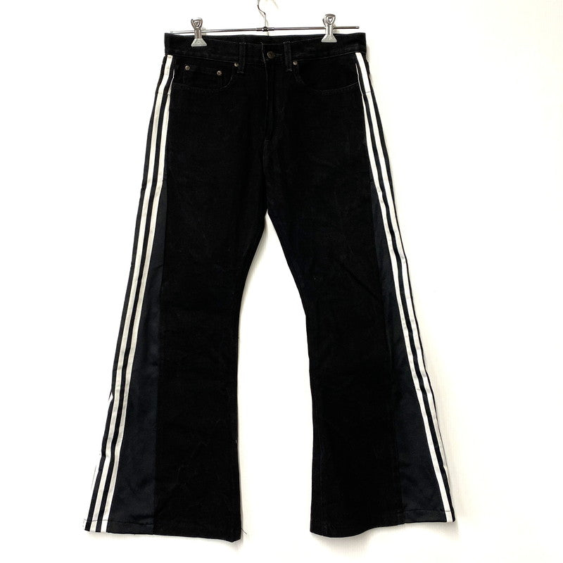 【中古品】【メンズ】 USED ユーズド DOCKING DENIM TRACK PANTS ドッキング デニム トラック パンツ ズボン ボトムス 158-260216-ya-11-izu サイズ：下記参照 カラー：BLACK 万代Net店