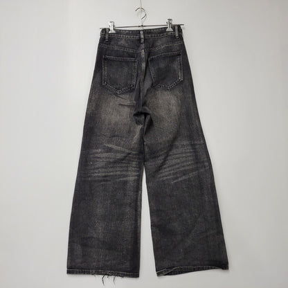 【中古品】【メンズ】 ASAPMODE エイサップモード WIDE DENIM PANTS ワイドデニムパンツ ボトムス 152-260218-as-21-izu サイズ：S カラー：ブラック 万代Net店
