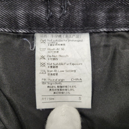 【中古品】【メンズ】 ASAPMODE エイサップモード WIDE DENIM PANTS ワイドデニムパンツ ボトムス 152-260218-as-21-izu サイズ：S カラー：ブラック 万代Net店