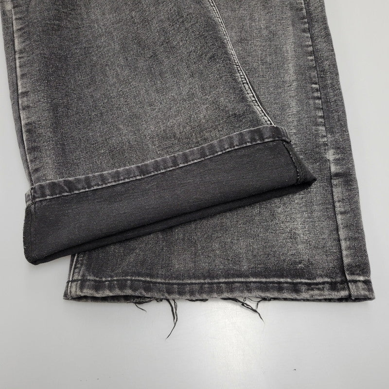 【中古品】【メンズ】 ASAPMODE エイサップモード WIDE DENIM PANTS ワイドデニムパンツ ボトムス 152-260218-as-21-izu サイズ：S カラー：ブラック 万代Net店