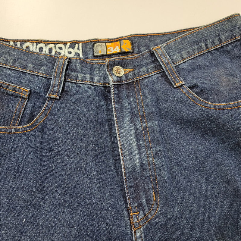 【中古品】【メンズ】 akademiks アカデミクス BUGGY DENIM PANTS バギーデニムパンツ ボトムス 157-260218-as-10-izu サイズ：34 カラー：インディゴ 万代Net店