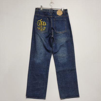 【中古品】【メンズ】 akademiks アカデミクス BUGGY DENIM PANTS バギーデニムパンツ ボトムス 157-260218-as-10-izu サイズ：34 カラー：インディゴ 万代Net店