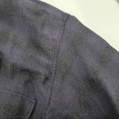 【中古品】【メンズ】 COMOLI コモリ WOOL SILK WORK SHIRT ウール シルク ワーク シャツ トップス 140-260221-kh-05-izu サイズ：1 カラー：ネイビー×ブラック 万代Net店