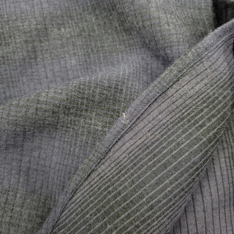 【中古品】【メンズ】 COMOLI コモリ WOOL SILK WORK SHIRT ウール シルク ワーク シャツ トップス 140-260221-kh-05-izu サイズ：1 カラー：ネイビー×ブラック 万代Net店