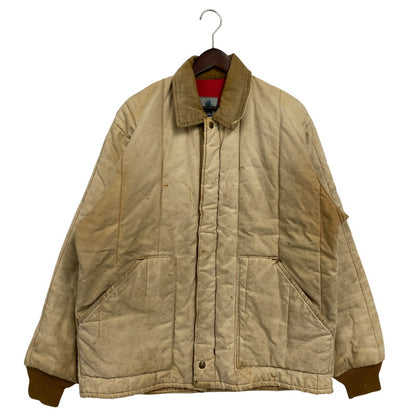 【現状渡し品】【メンズ】 ATOMIC GARAGE アトミックガレージ TALON ZIP CORDUROY COLLAR DUCK COVERALL JACKET タロンジップ コーデュロイ カラー ダック カバーオール ジャケット アウター 146-260312-kh-11-izu サイズ：L カラー：ベージュ 万代Net店
