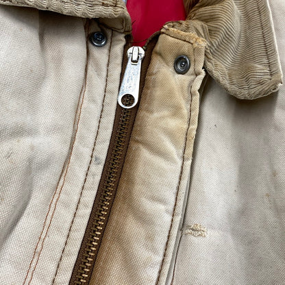 【現状渡し品】【メンズ】 ATOMIC GARAGE アトミックガレージ TALON ZIP CORDUROY COLLAR DUCK COVERALL JACKET タロンジップ コーデュロイ カラー ダック カバーオール ジャケット アウター 146-260312-kh-11-izu サイズ：L カラー：ベージュ 万代Net店