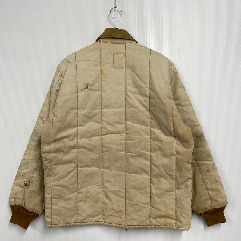 【現状渡し品】【メンズ】 ATOMIC GARAGE アトミックガレージ TALON ZIP CORDUROY COLLAR DUCK COVERALL JACKET タロンジップ コーデュロイ カラー ダック カバーオール ジャケット アウター 146-260312-kh-11-izu サイズ：L カラー：ベージュ 万代Net店