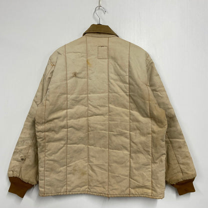 【現状渡し品】【メンズ】 ATOMIC GARAGE アトミックガレージ TALON ZIP CORDUROY COLLAR DUCK COVERALL JACKET タロンジップ コーデュロイ カラー ダック カバーオール ジャケット アウター 146-260312-kh-11-izu サイズ：L カラー：ベージュ 万代Net店