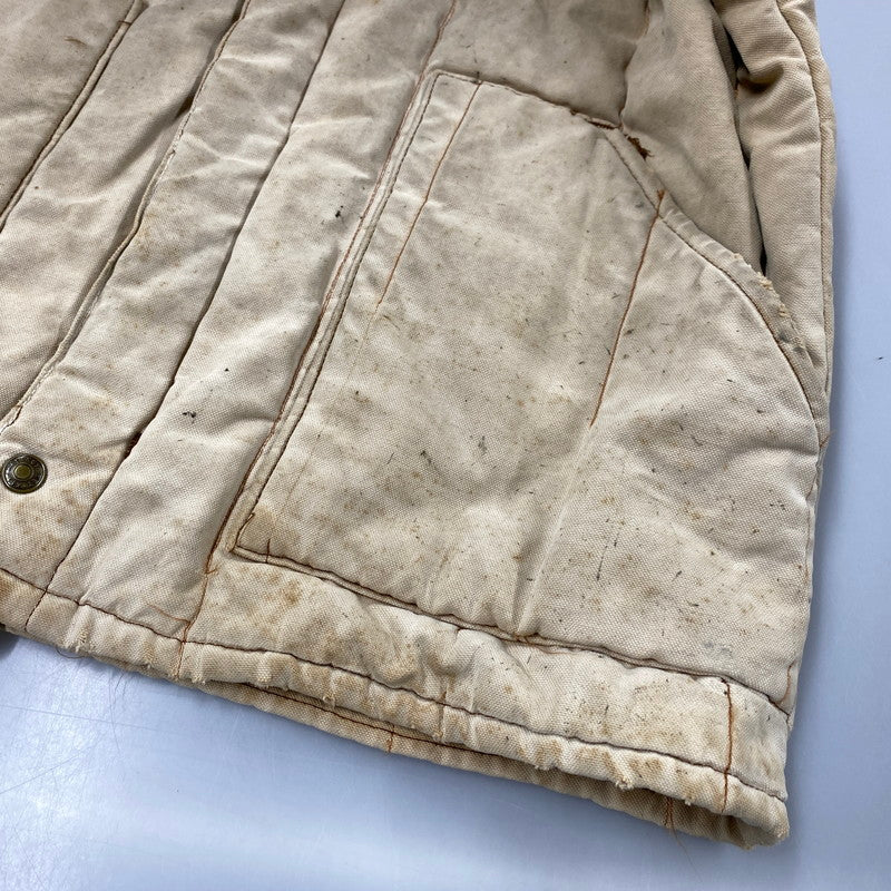 【現状渡し品】【メンズ】 ATOMIC GARAGE アトミックガレージ TALON ZIP CORDUROY COLLAR DUCK COVERALL JACKET タロンジップ コーデュロイ カラー ダック カバーオール ジャケット アウター 146-260312-kh-11-izu サイズ：L カラー：ベージュ 万代Net店